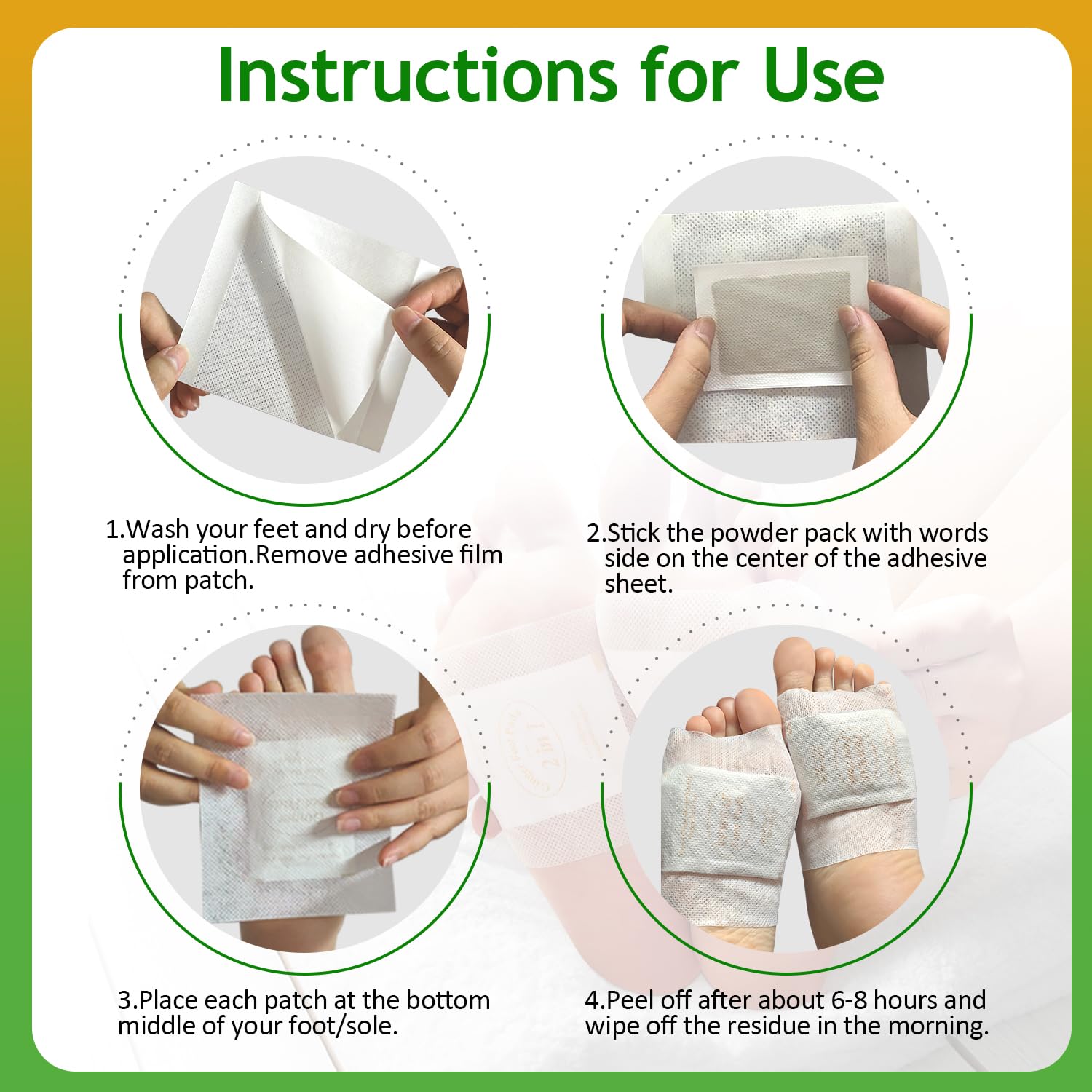 TEWEAE patches curcuma-gingembre-pieds, utilisation nocturne douce.