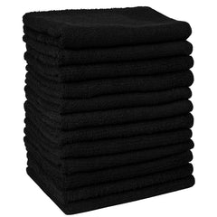 TEXTILE EMPIRE – serviettes salon noir 24 pièces, 16x27, douceur et efficacité.