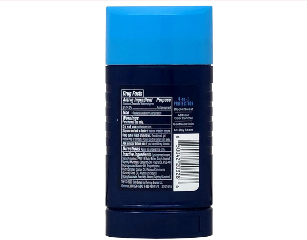 Texture lisse du baton invisible Right Guard Sport sur la peau.
