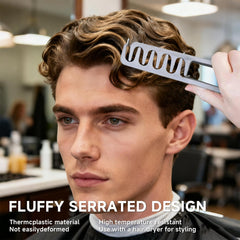 Texture comb pour homme : glisse fluide pour coiffage rapide et efficace.
