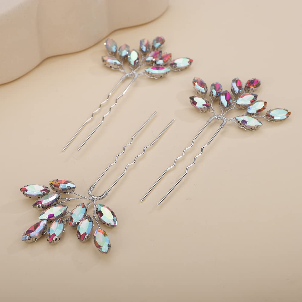 Teyglen broches cheveux cristal AB couleur détail2, allure chic et durable.
