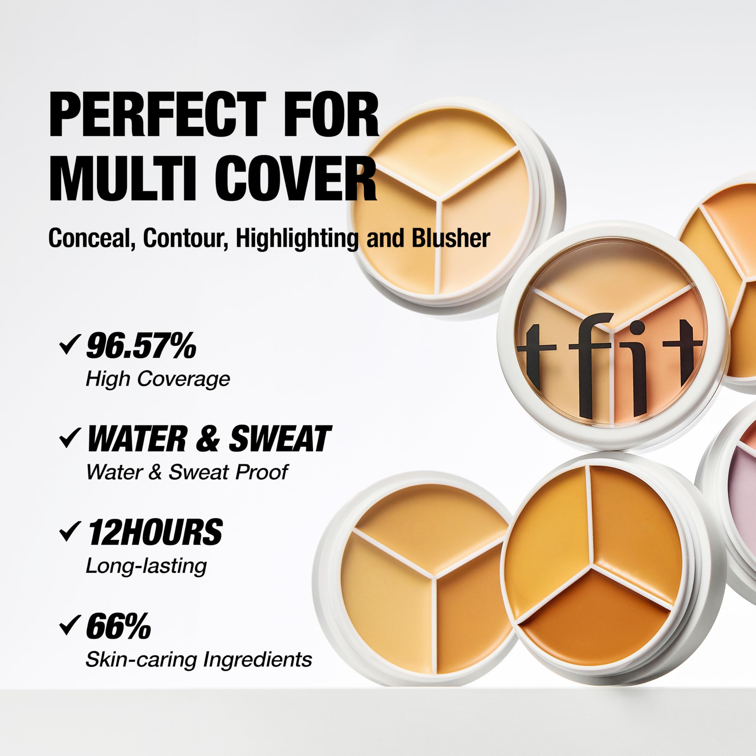 Texture crème hydratante TFIT: couverture naturelle et effet crème se fondant sur la peau.