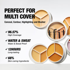 Texture crème hydratante TFIT: couverture naturelle et effet crème se fondant sur la peau.