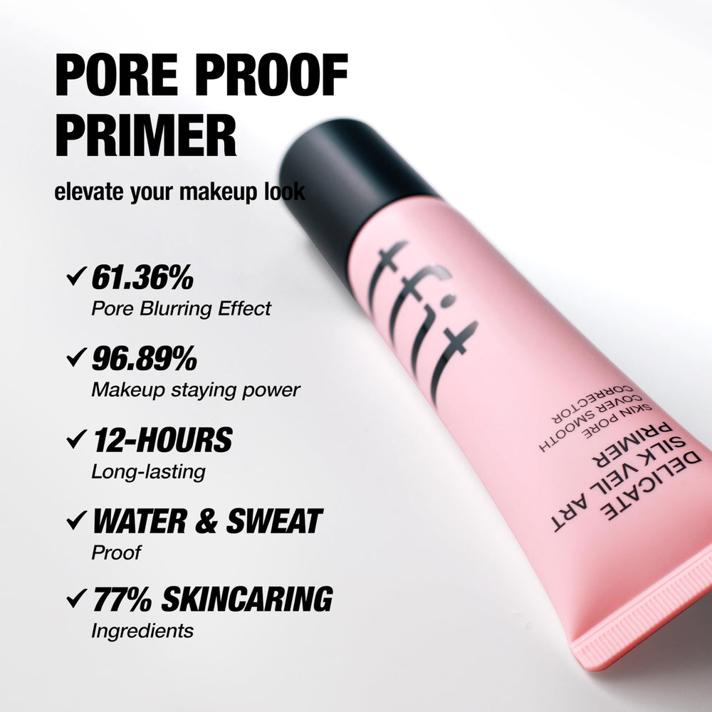 TFIT Delicate Silk Veil Primer minimise les pores pour un teint lisse.