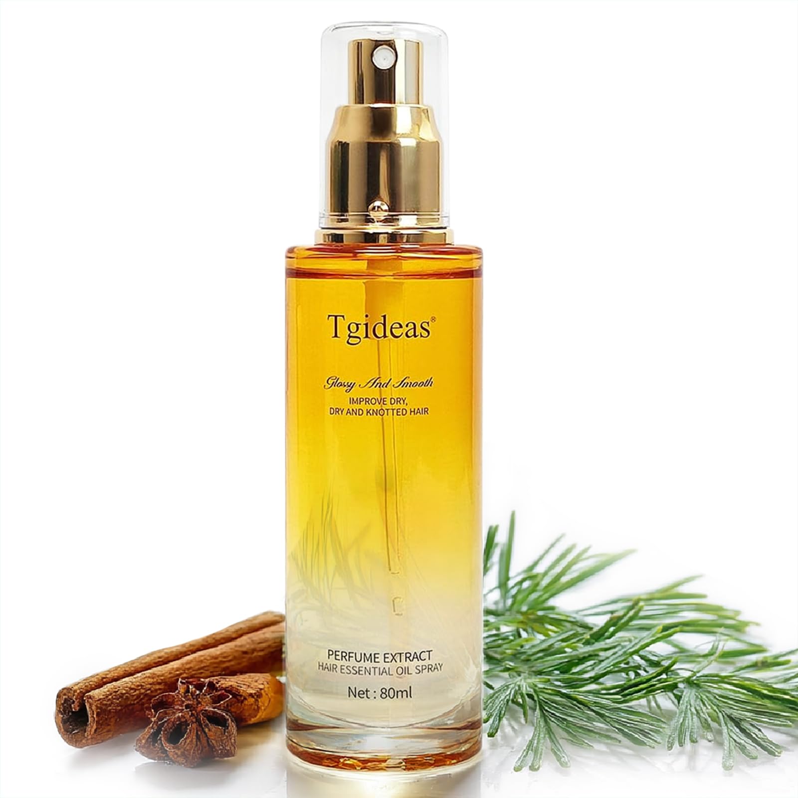 Tgideas huile-cheveux aerosol : hydratation rapide pour cheveux secs.