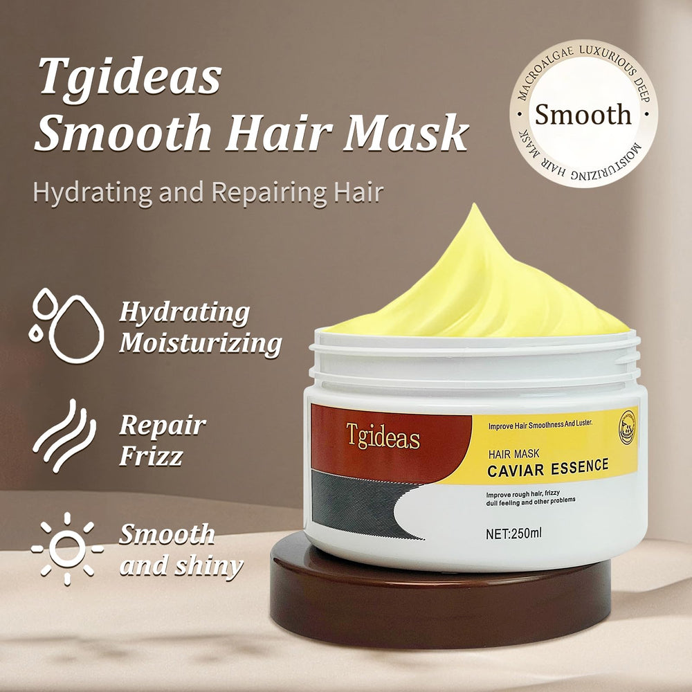 Application facile du masque Tgideas sur cheveux, pour nourrir en profondeur.