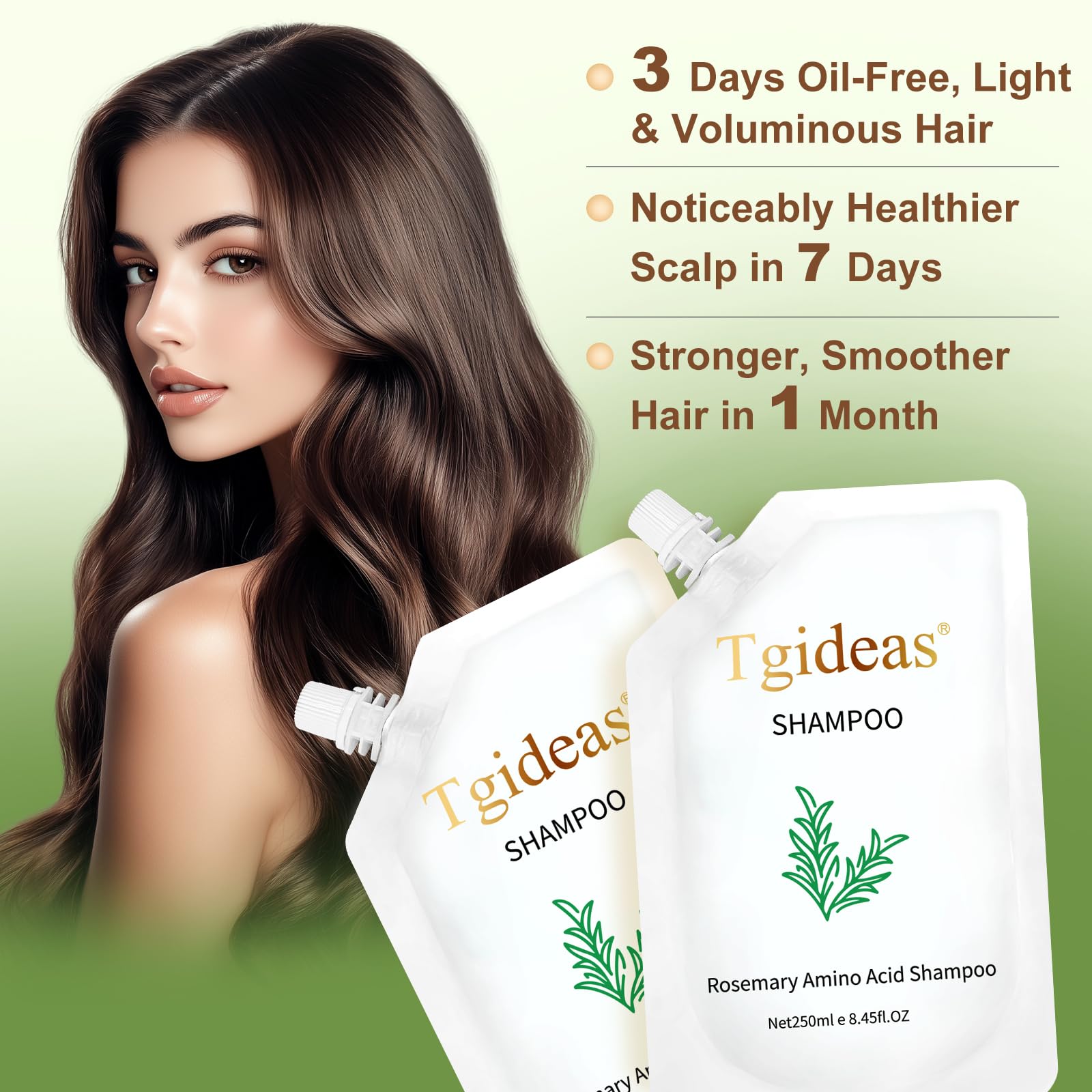 Tgideas Shampoing Romarin: emballage nature et packaging éco-conscient.
