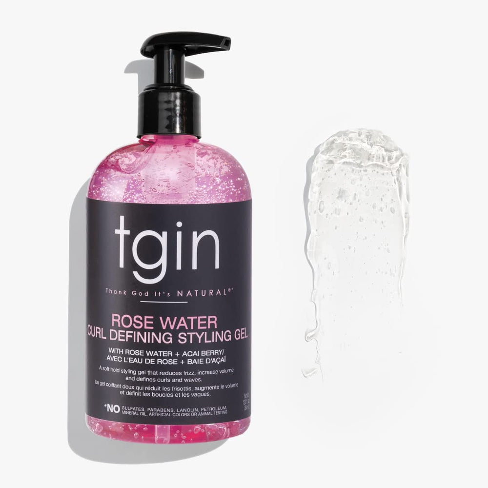 Boucles bien définies avec l’eau de rose tgin, texture légère.