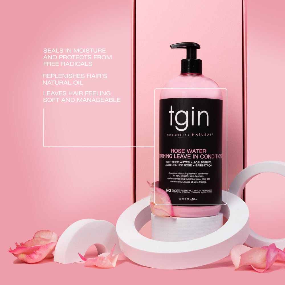 tgin Eau de Rose définition boucles: brillance naturelle et forme.