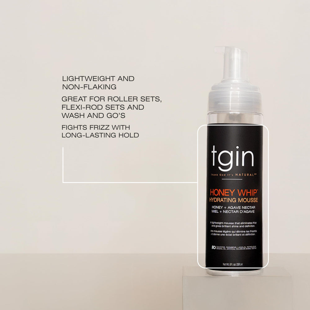 tgin Honey Whip: boucles bien définies et souples pour un fini naturel.