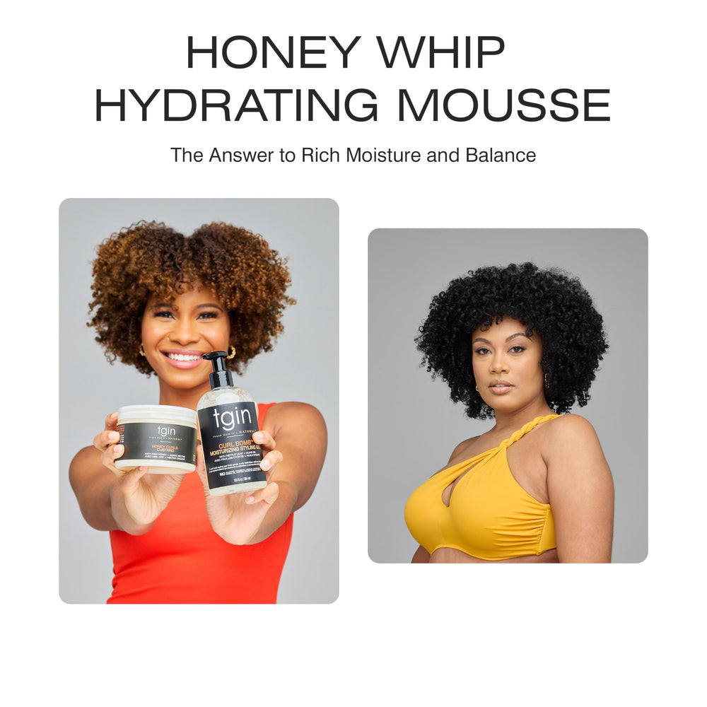 tgin Honey Whip: brillance et douceur qui atténuent les frisottis.