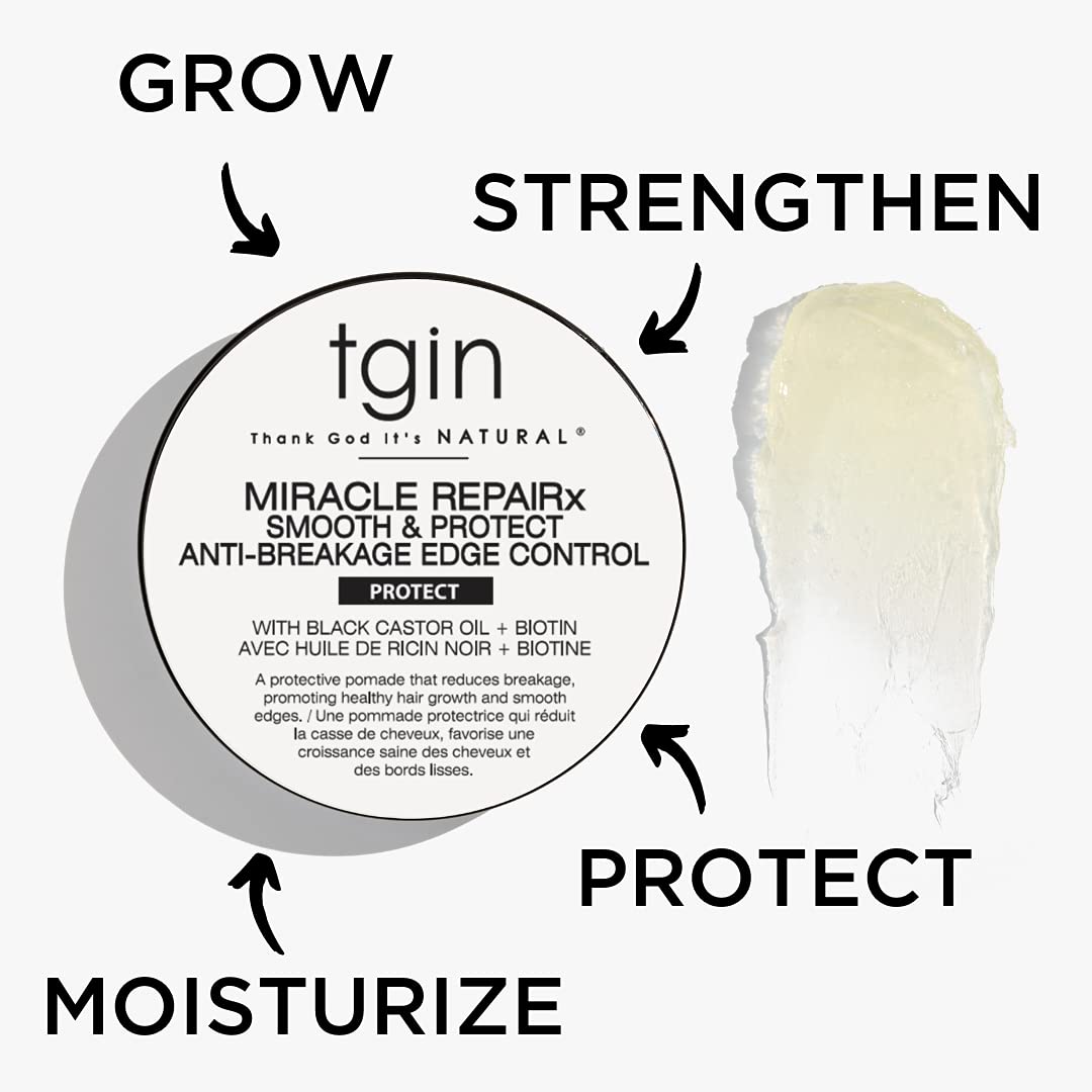 Formule nourrissante avec biotine et ricin noir pour cheveux fragiles et envies de protection.