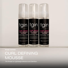 tgin Rose Water Mousse – contrôle efficace du frisottis sans surcharge