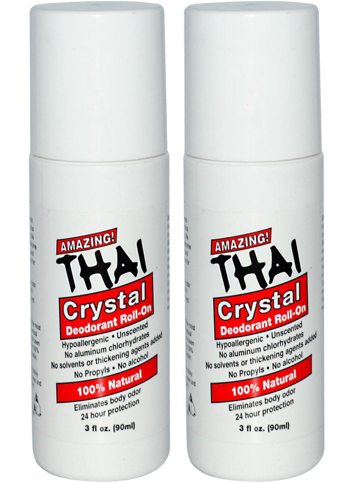 Thai Crystal Déodorant Pierre Roll-On – bouteille, touche fraîche durable sans parfum