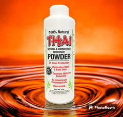 Poudre Thai Crystal pour pieds, neutralise les odeurs et offre du confort.