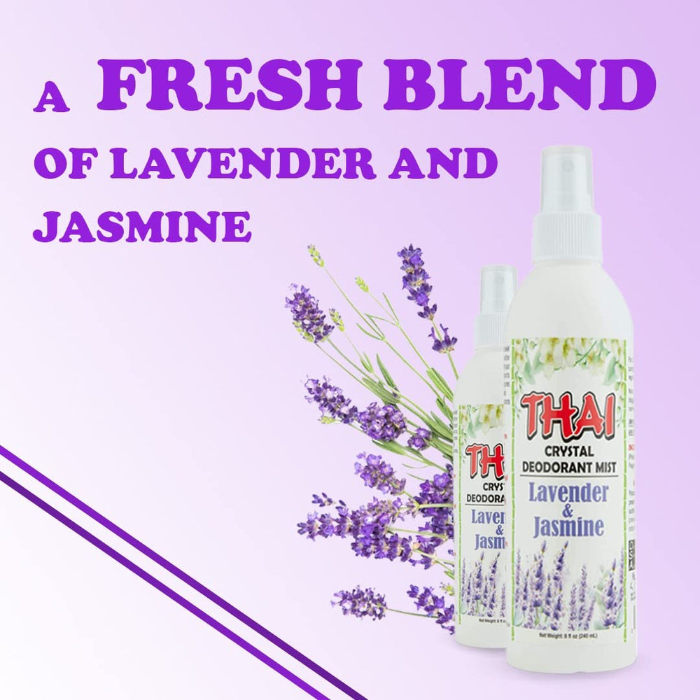 Thai Deodorant Stone Coffret Lavande Jasmin - présentation soignée pour cadeau.