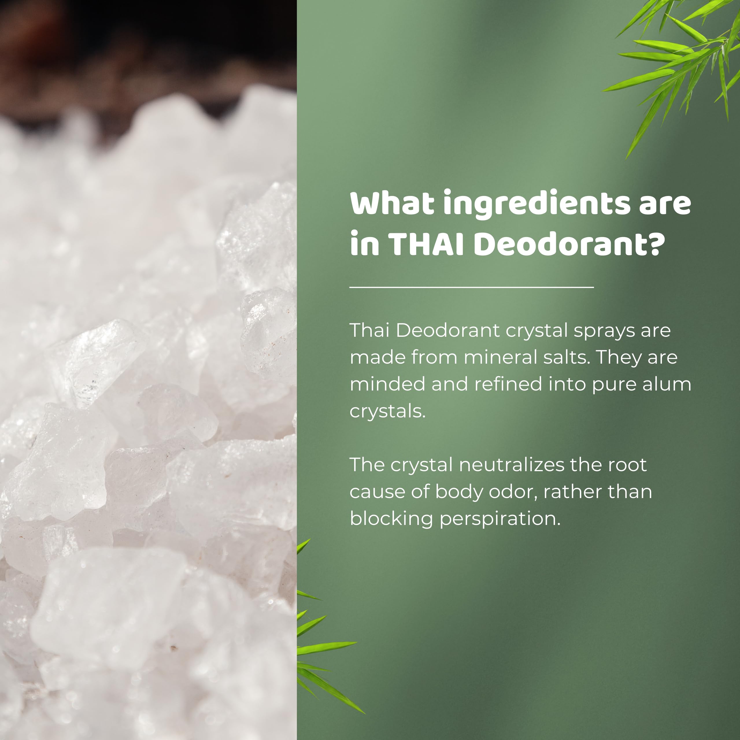 Usage quotidien Thai Deodorant Stone Crystal Mist en voyage ou au travail
