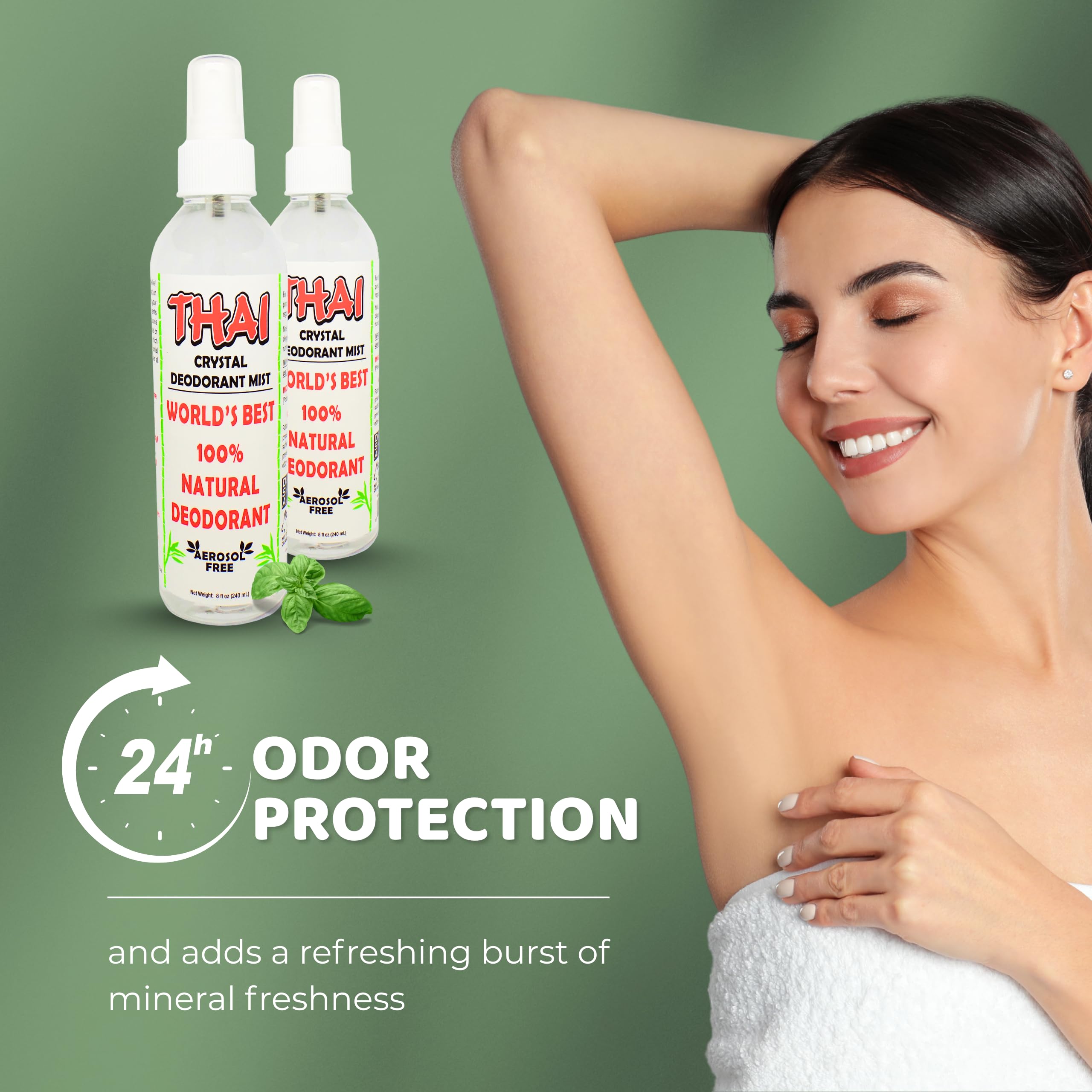 Utilisation sans parfum Thai Deodorant Stone Crystal Mist pour les activités quotidiennes