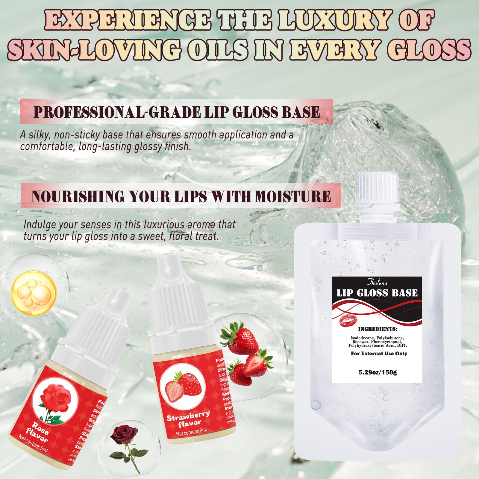 Thaluna huiles-aromatiques-fraises-roses: parfums doux pour personnaliser l'expérience.