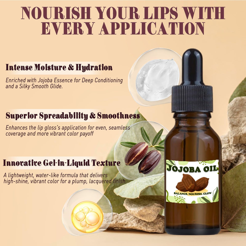 Thaluna gloss à lèvres huile jojoba: huile de jojoba hydratante pour des lèvres douces.