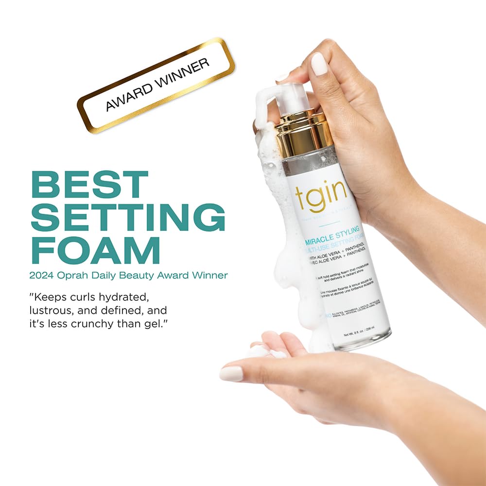 Hydratation durable apportée par le tgin Miracle Styling pour cheveux.