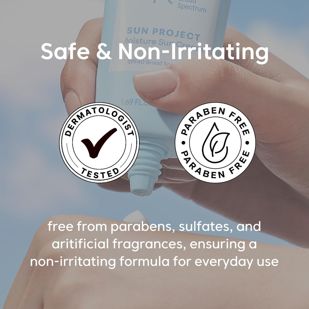 THANKYOU FARMER Sun Project Moisture SPF 40 no white cast for even toned skin.