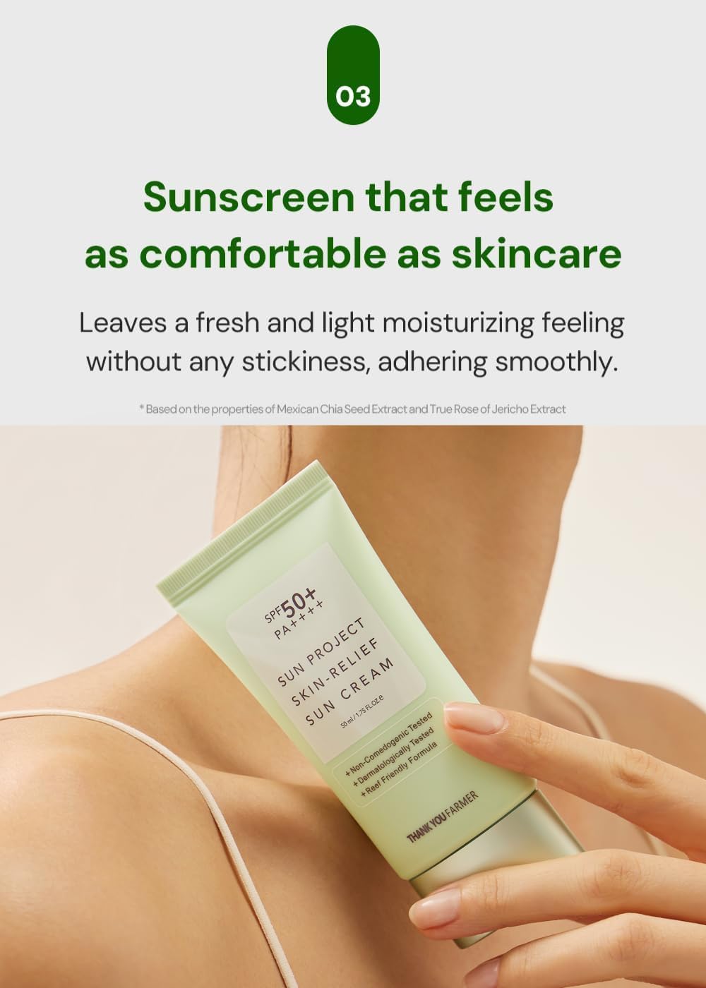 THANKYOU FARMER Sun Project Relief extrait de Centella pour calmer la peau