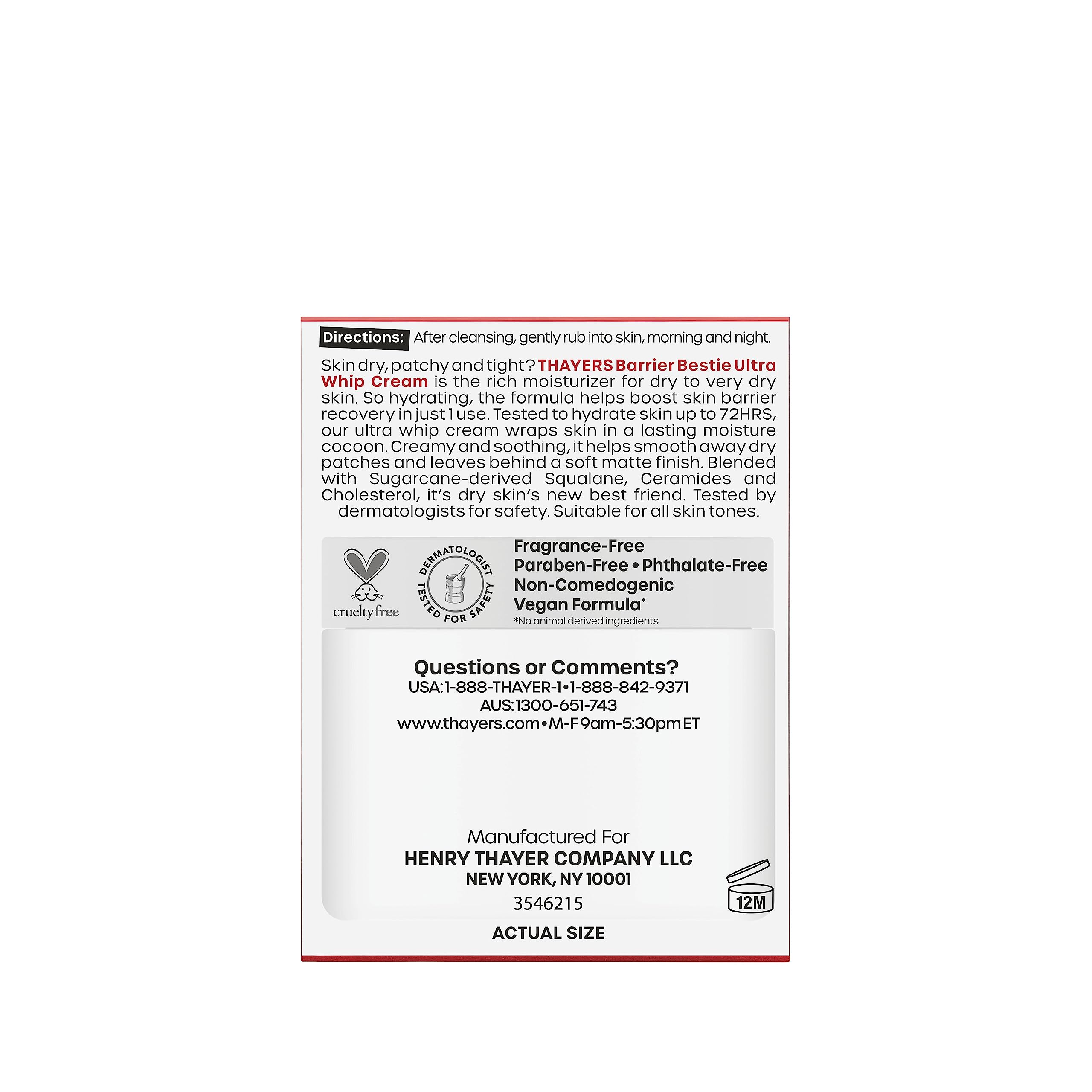 Formulation sans parfum et cruelty-free pour peaux sensibles.