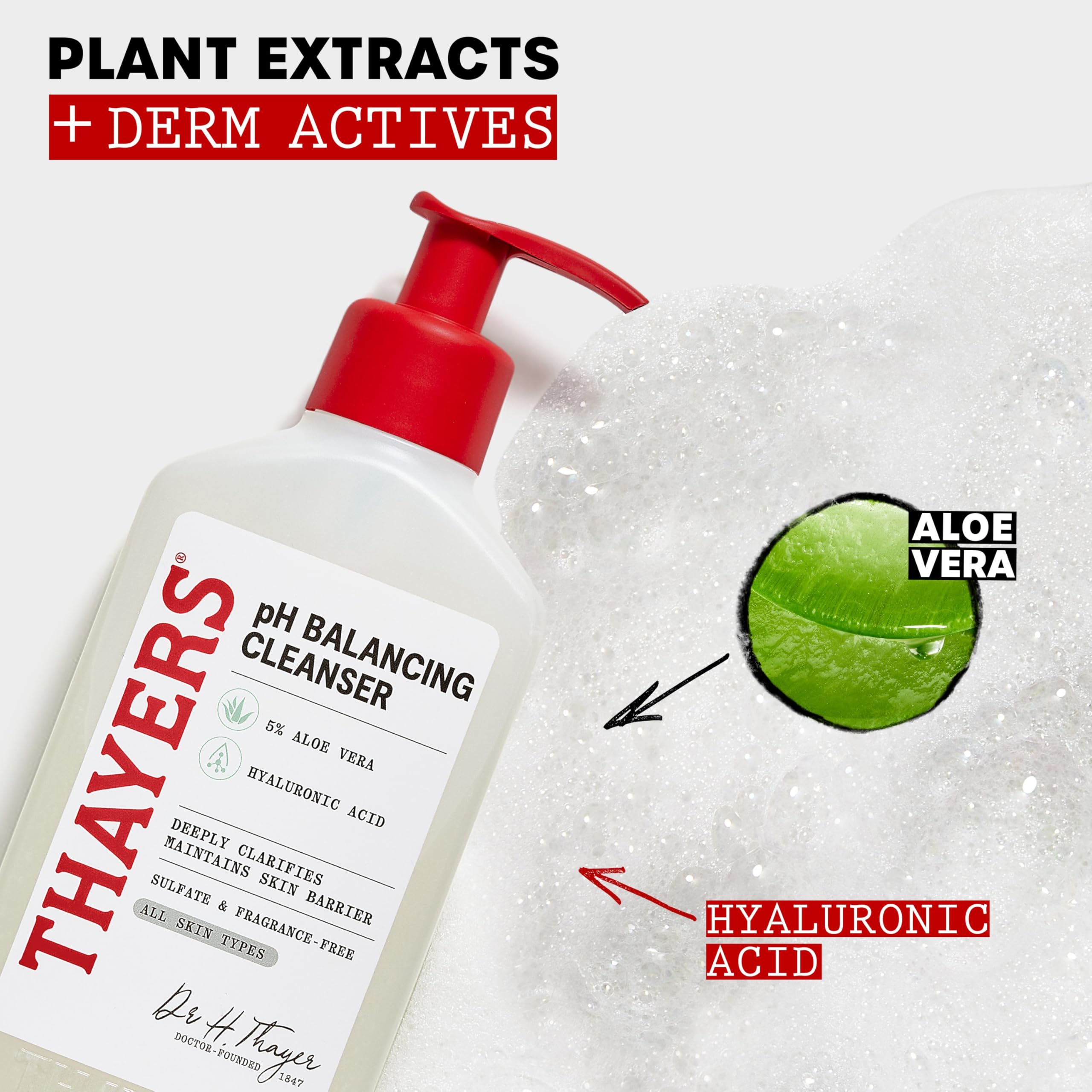 Emballage THAYERS sans parfum, symbole de douceur et de respect cutané.