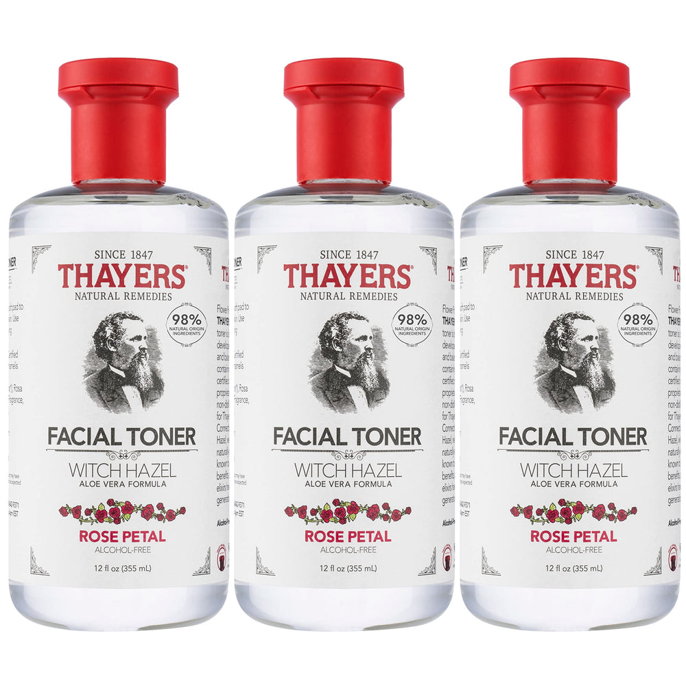THAYERS tonique à l’eau de rose, bouteille, hydratation douce pour la peau.