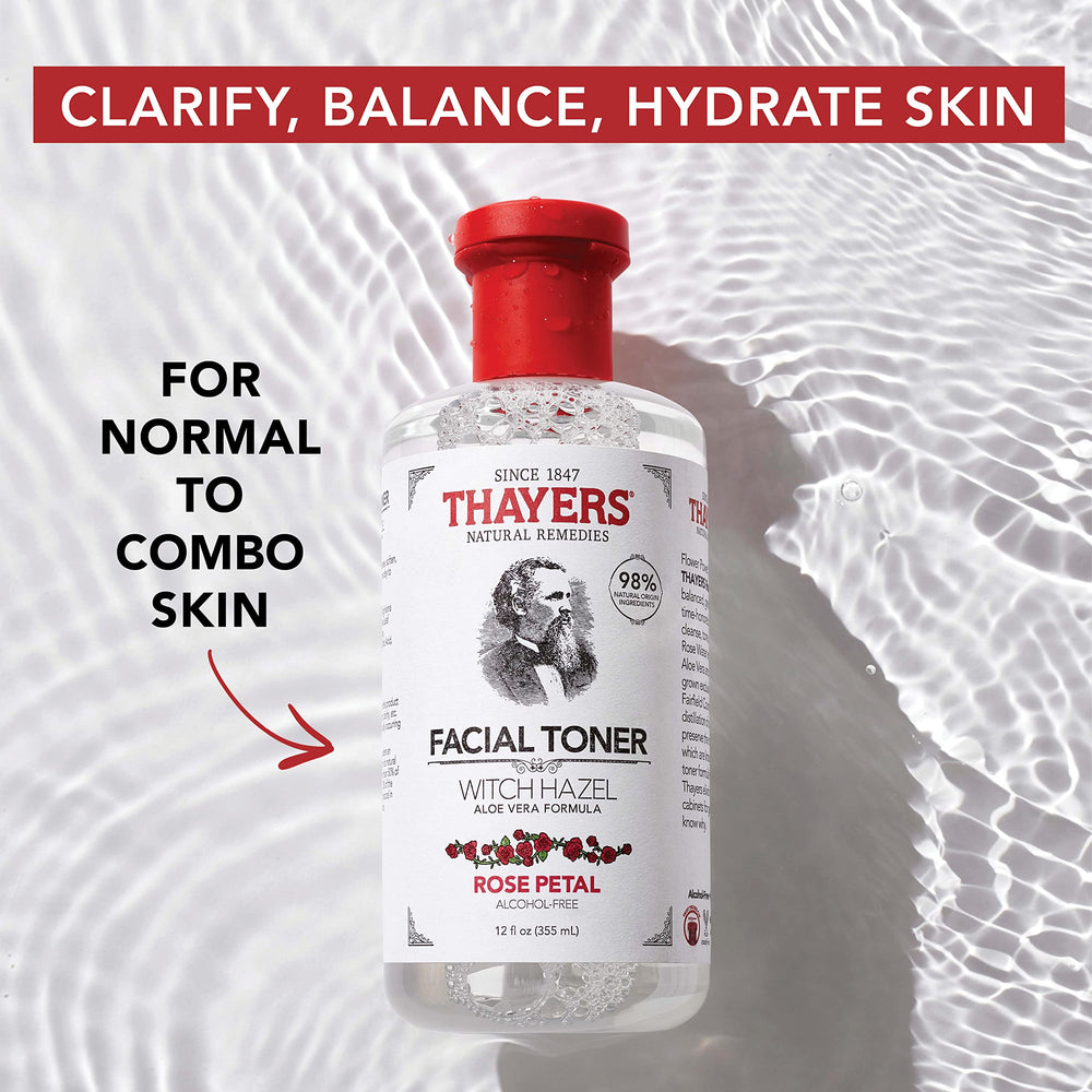 THAYERS tonique purifiant et apaisant, bouteille, équilibre le teint en douceur.