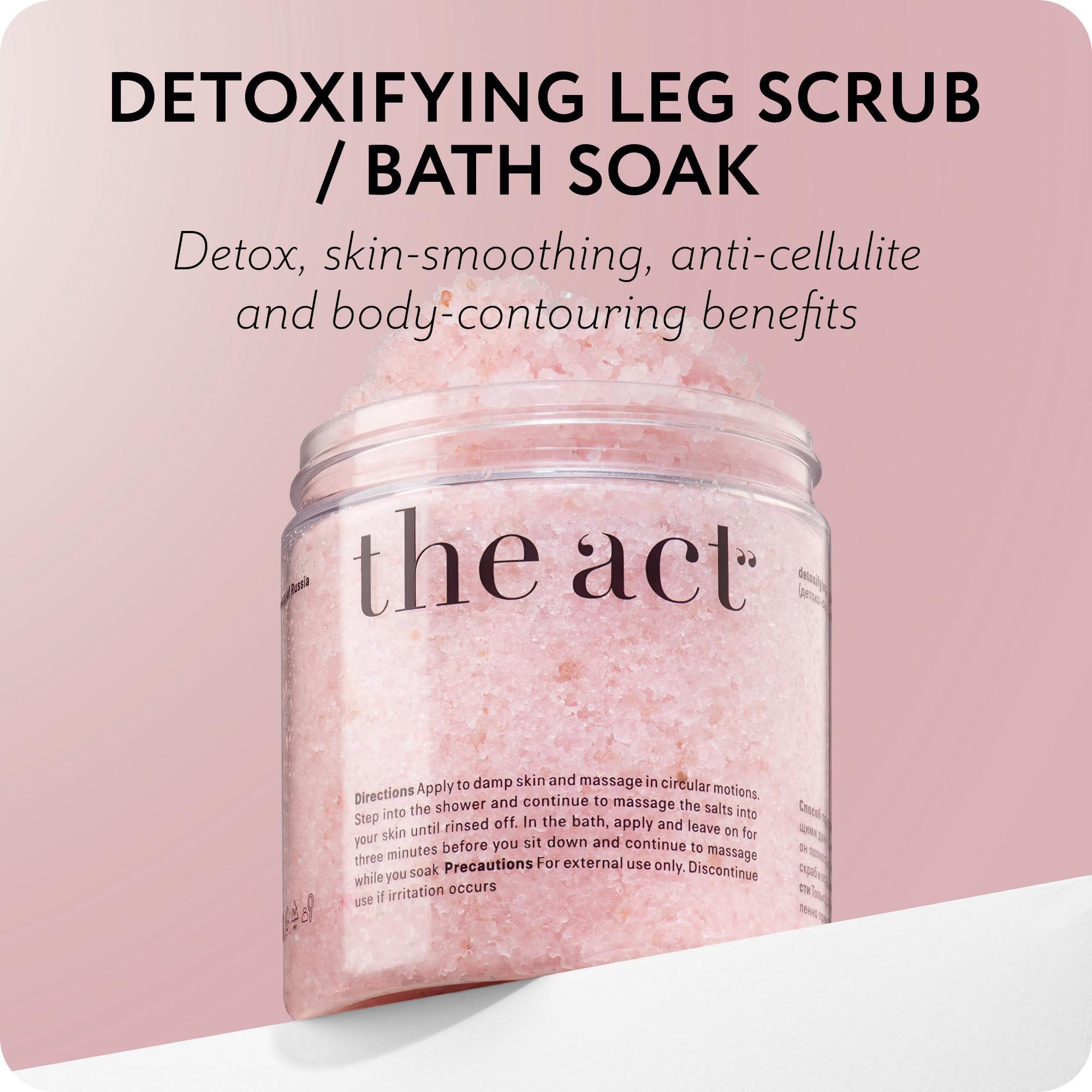 The Act Detox gommage corps sel marin – grains tonifiants pour la peau