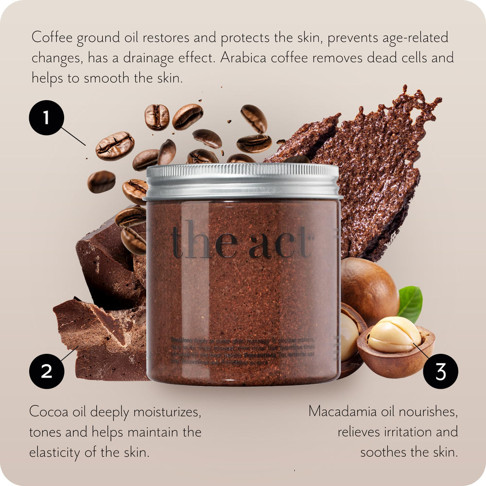The Act gommage-corps-application-douche-spa: transforme chaque douche en moment spa.