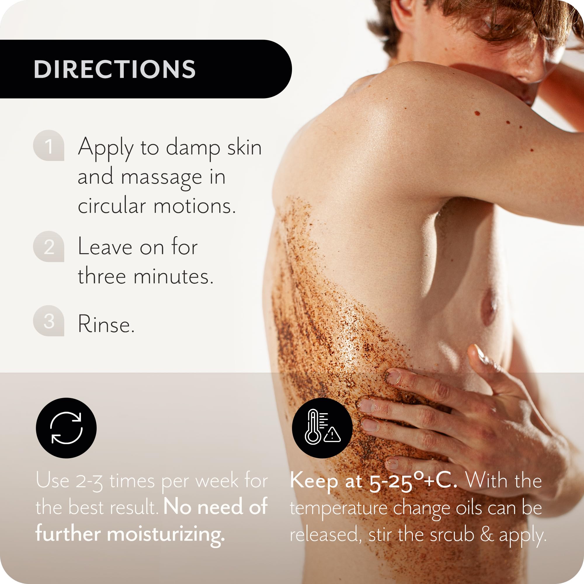 The Act gommage-corps-effet-menthol-fraicheur: sensation rafraîchissante après l'exfoliation.