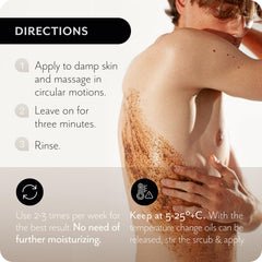 The Act gommage-corps-effet-menthol-fraicheur: sensation rafraîchissante après l'exfoliation.