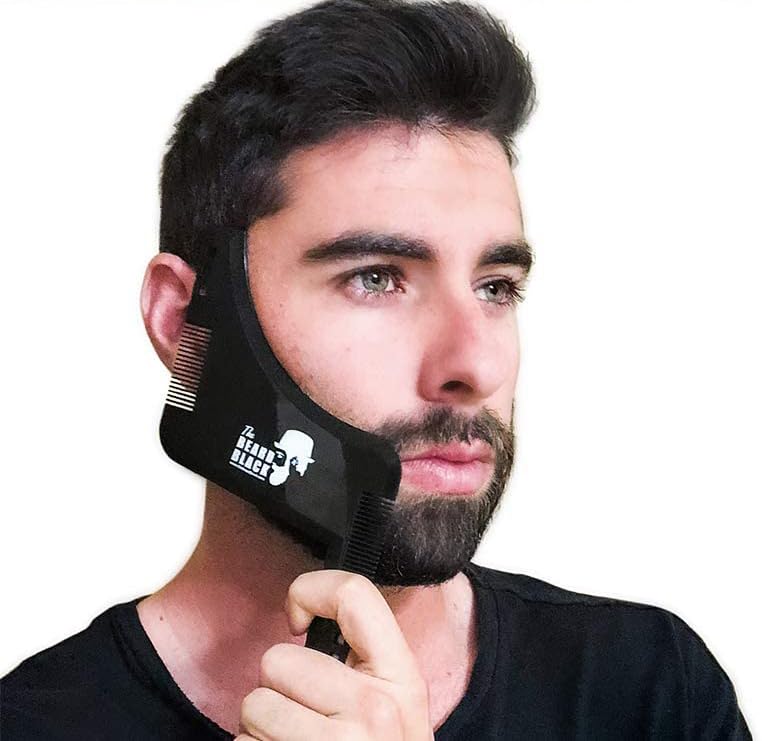 The BEARD BLACK, ligne de la mâchoire facilitant un tracé net.