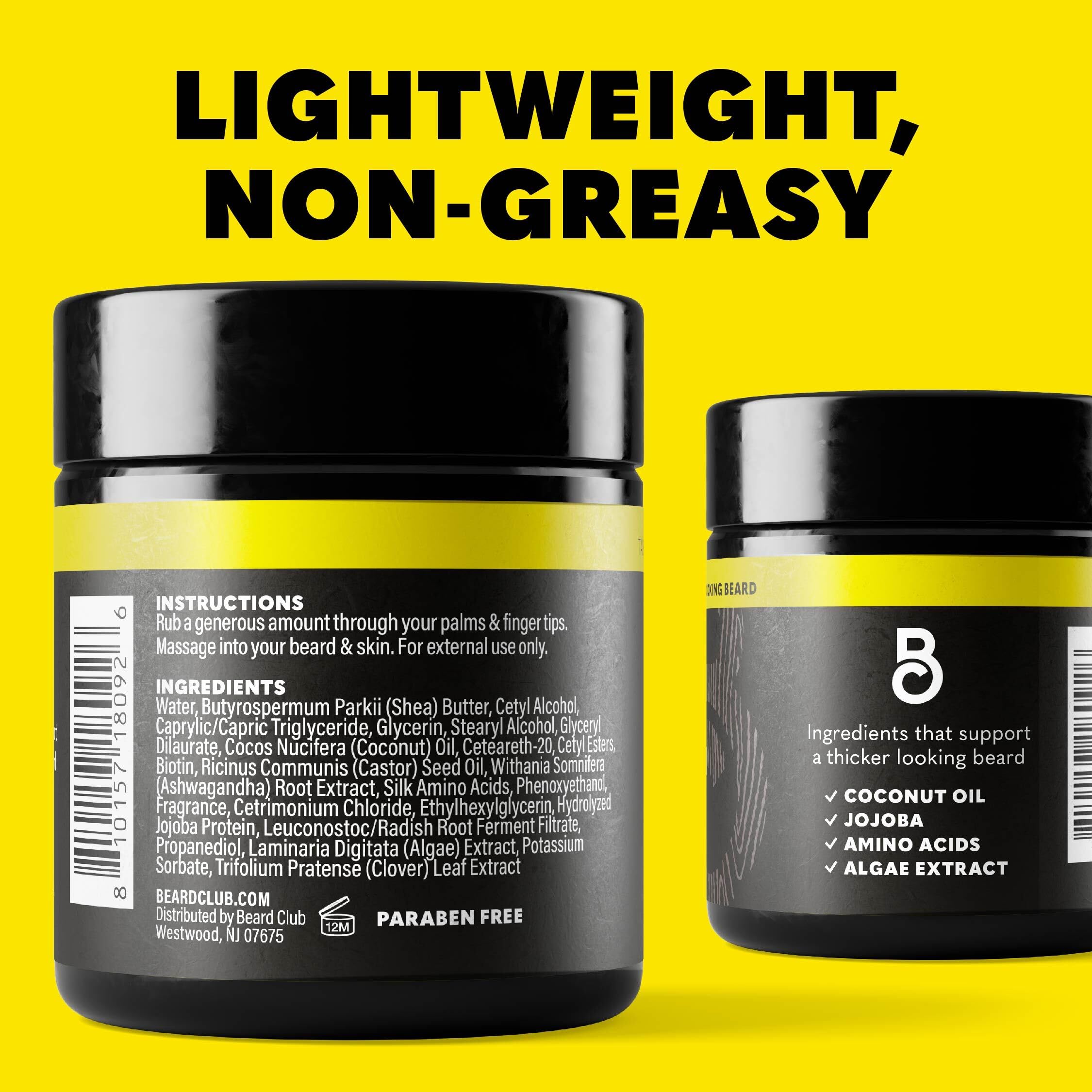 The Beard Club Biotin Beard Balm aide à discipliner et styliser la barbe.