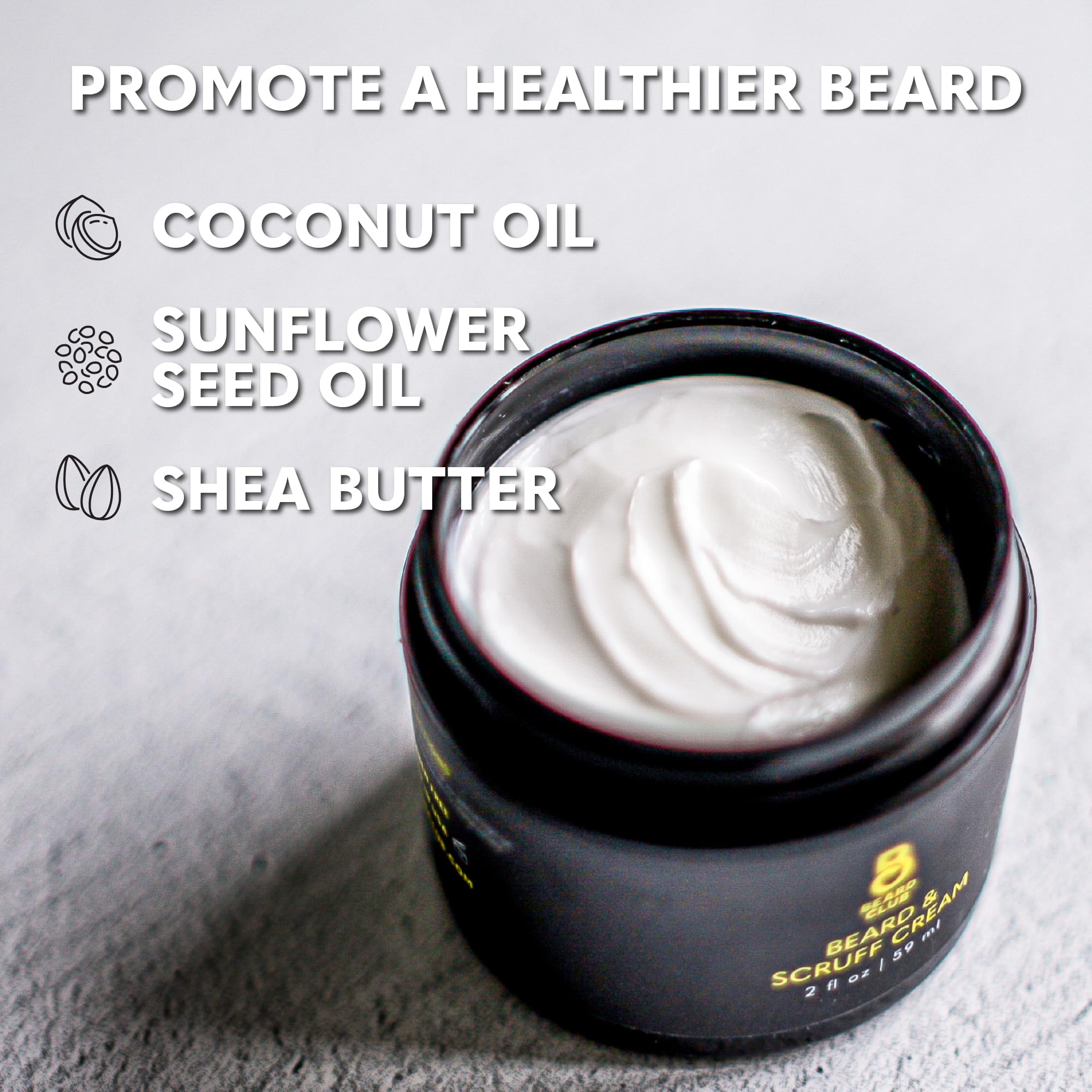 The Beard Club Biotin Beard Cream – texture nourrissante pour barbe lisse et éclatante