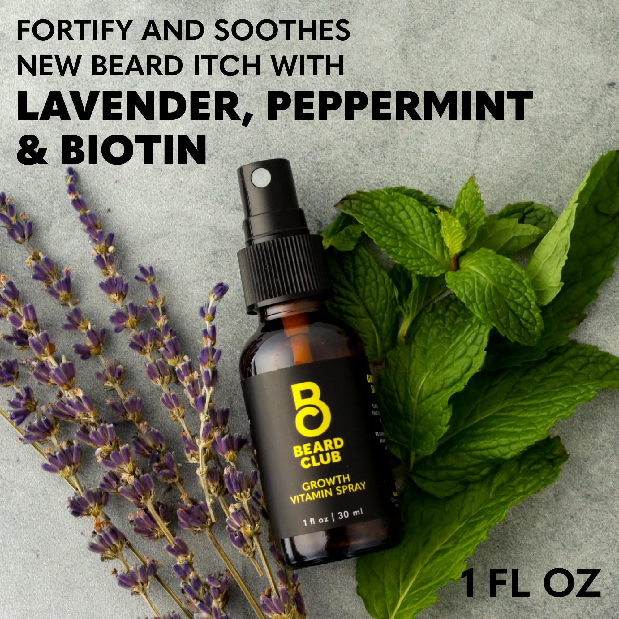 The Beard Club Biotin Spray Profil Utilisateur: barbe fournie et peau hydratée.