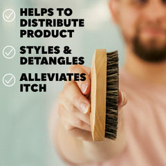 The Beard Club brosse bois bouleau au toucher naturel