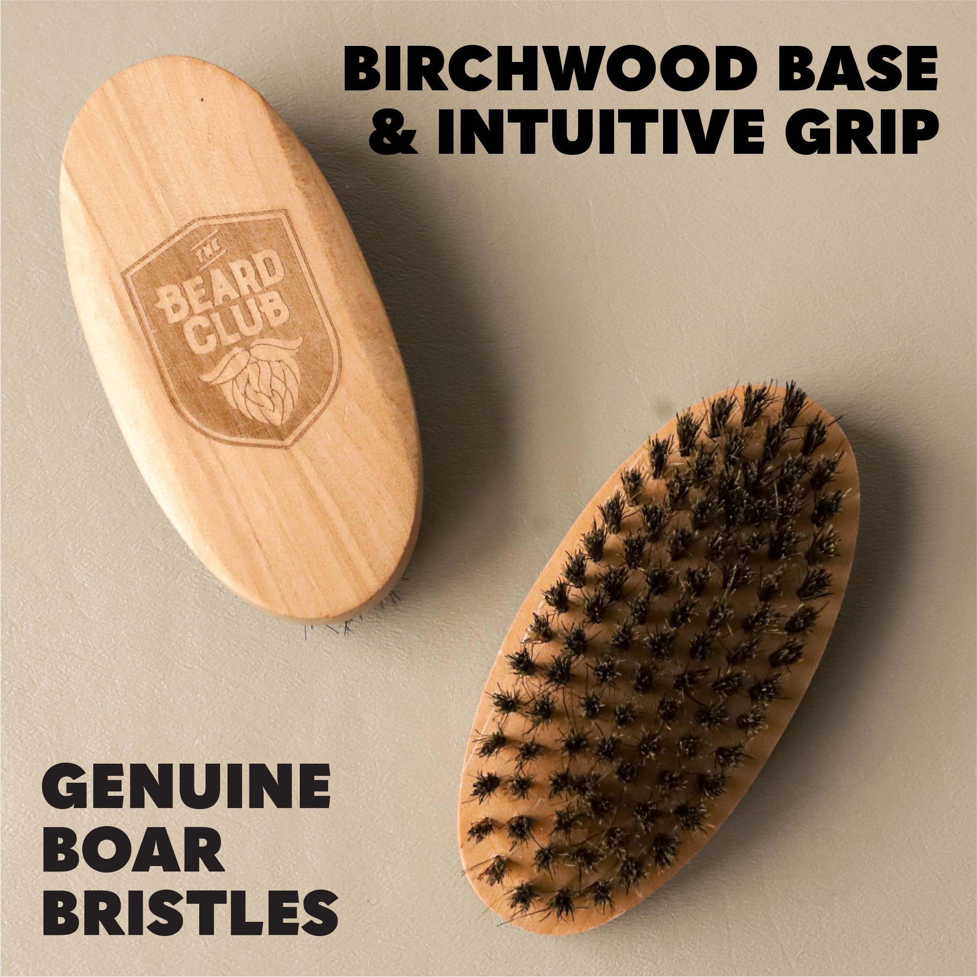 The Beard Club brosse exfolie en douceur la peau sous la barbe