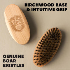 The Beard Club brosse exfolie en douceur la peau sous la barbe