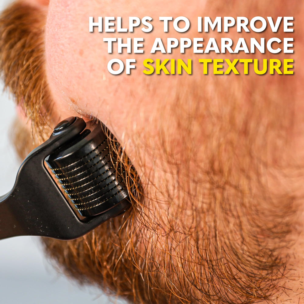 The Beard Club Derma Roller Premium poignée métallique lourde pour un contrôle précis