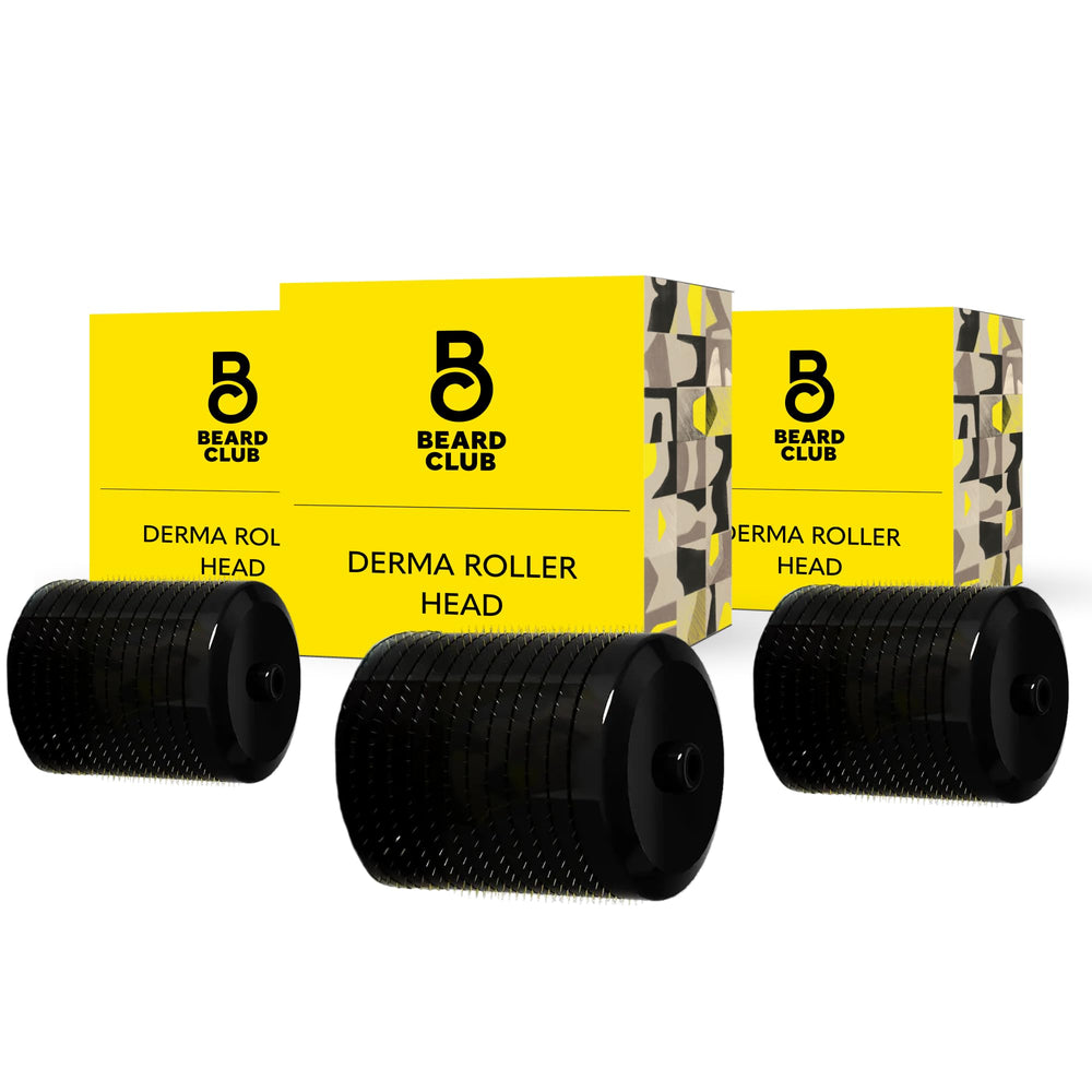 The Beard Club Derma Roller: tête remplacement 0,3 mm titane, durable.