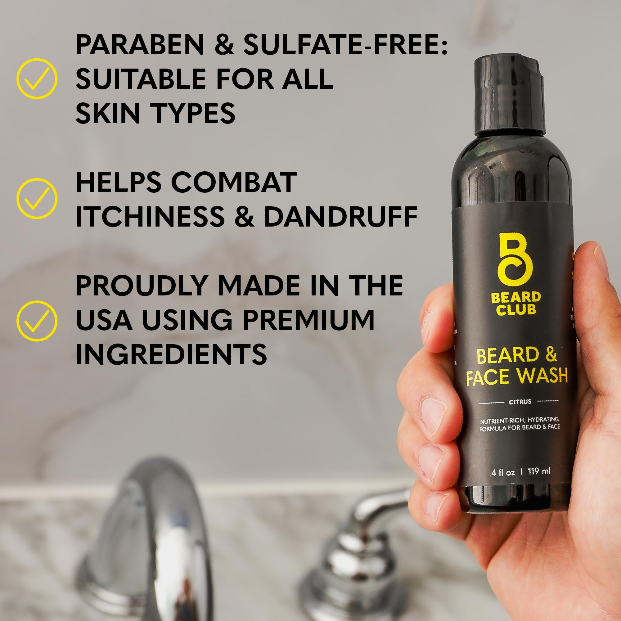 Formulation adaptée à toutes les barbes, courte ou longue.