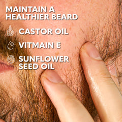 The Beard Club huile barbe santal : flacon aromatique et parfum chaleureux.