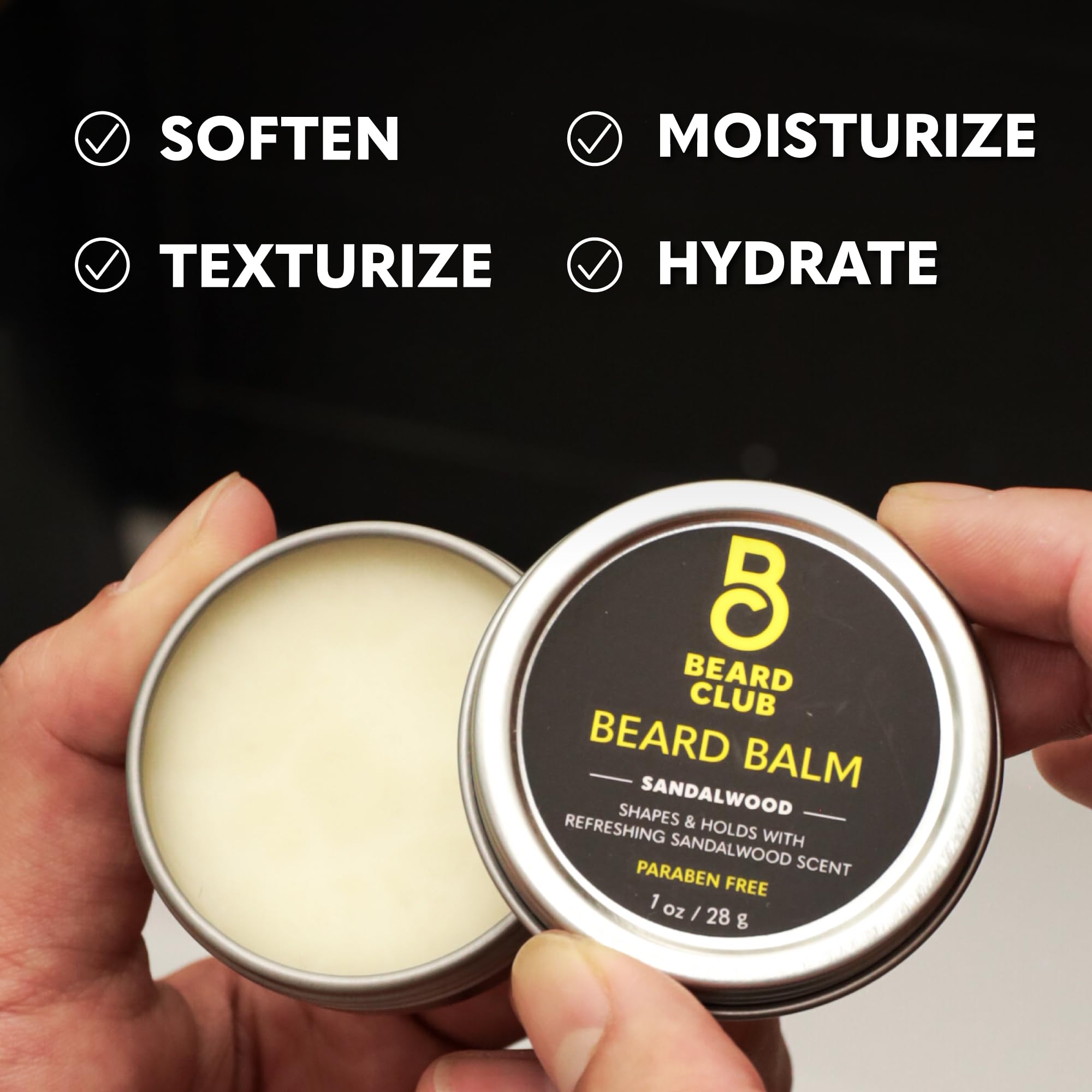 Application huile croissance barbe The Beard Club nourrit et apaise.