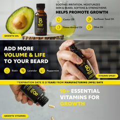Huile croissance barbe The Beard Club nourrit et apaise les racines