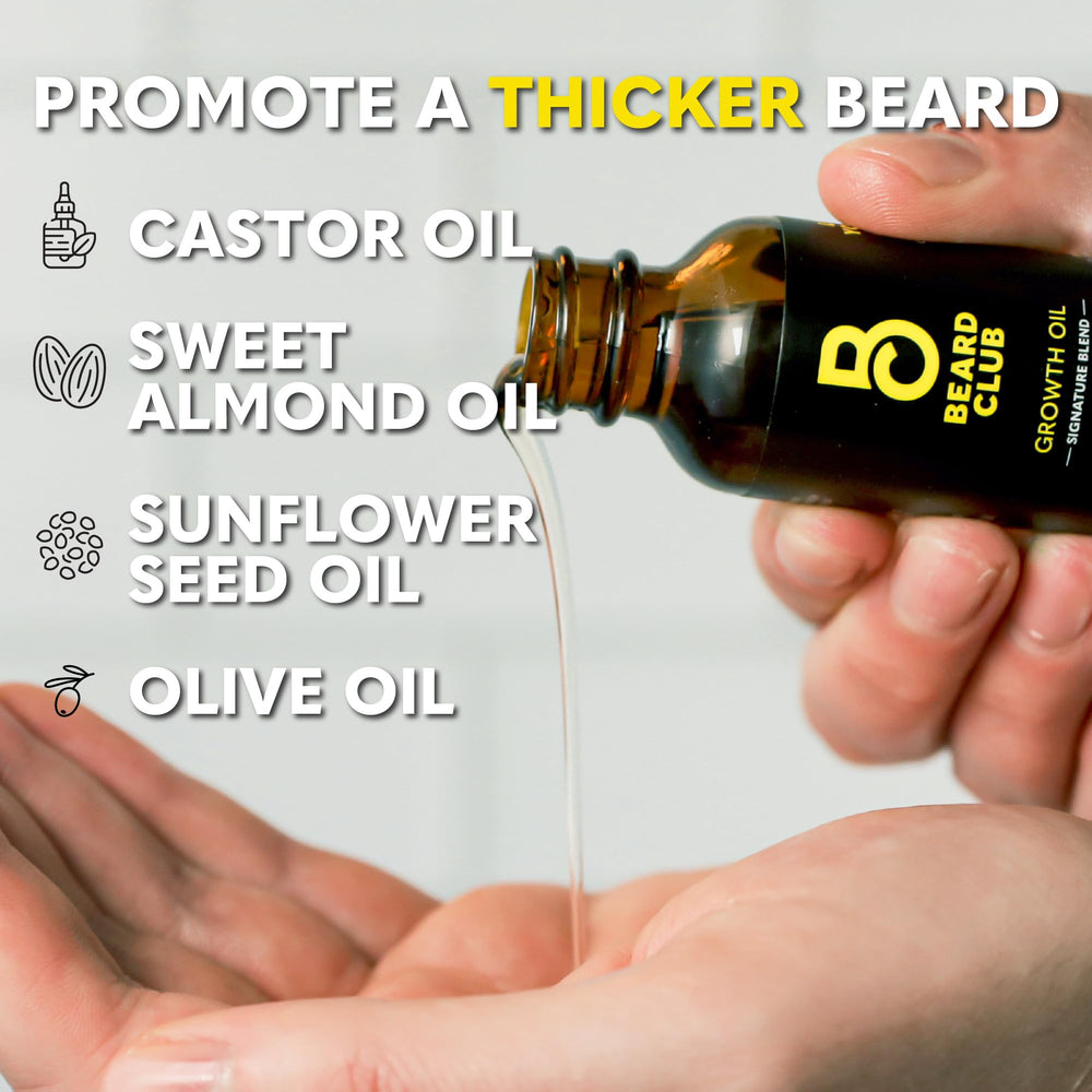 The Beard Club - Huiles naturelles castor coco avocat pour cheveux du visage