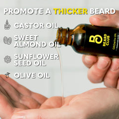 The Beard Club - Huiles naturelles castor coco avocat pour cheveux du visage